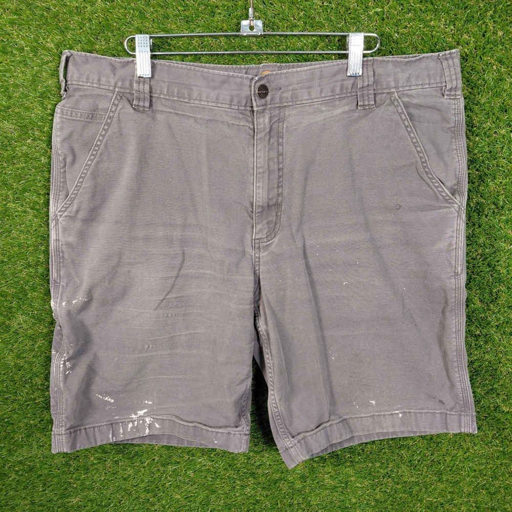 Carhartt Relaxed Fit Gray Work‎ Shorts Size 38 Carpenter Utility Casual